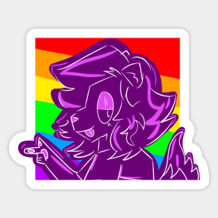 Furry Gay Pride Sticker